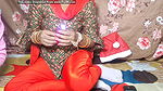 Desi Indian bhabhi first time in salwar suit gets sucked from fat land.