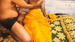 Fair intercourse in yellow sari with domestic wife.