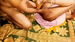 Fair intercourse in yellow sari with domestic wife.
