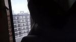 Fucking on the balcony for a view clear audio.