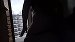 Fucking on the balcony for a view clear audio.
