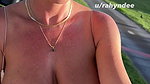 I love walking public braless showing pierced nipples shopping and having a cake in a caffe_fb82ba78