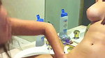 Dildoplay fucking and squirting in public toilet ending with creampie_ba232b1c