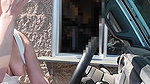 Pink hair babe nailed by nasty driver in public place_f667c6ef