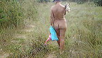 Risky public fuck doggystyle outdoor with awesome nudist girl. Cum on Face_604af26b