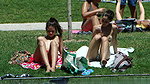 Sexy brunette gave real risky public handjob in middle of city park_d9f885ad
