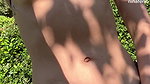 White male eats out black beauty in a public place_2fe832a6