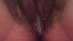 amateur hairy girl fingering pussy and creamy squirting on cam
