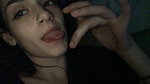 Cute horny teen licks her cum off her fingers on cam