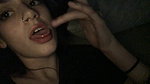 Cute horny teen licks her cum off her fingers on cam