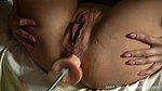 Girl anal playing with fuckmachine and squirting