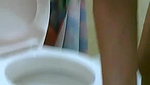 Girl squirting in toilet