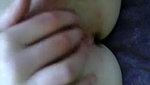 Horny amateur busty teen fingering pussy till orgasm on cam close up