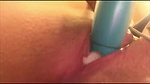 Horny amateur girl masturbating with hairbrush and creamy squirting on cam