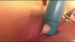 Horny amateur girl masturbating with hairbrush and creamy squirting on cam