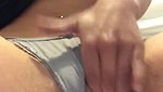 Horny amateur girl with big puffy nipples rubbing clit and squirting orgasm on cam