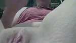Horny blonde girl rubbing clit till squirting orgasm on webcam close up