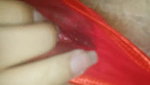 Horny girl playing with her very wet pussy through panty on cam