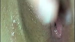 horny wife fingering pussy and squirting close up