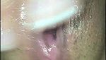horny wife fingering pussy and squirting close up