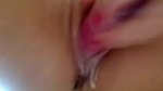 hot blonde girl dildoing creamy pussy and squirting on webcam