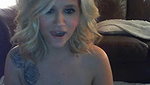 Hot Busty blonde dildoing pussy till squirting orgasm on webcam