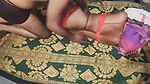 Sex with Indian wife in red bra and panties.