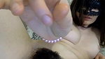 Super hairy masked girl fingering her wet juicy pussy on webcam