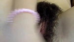Super hairy masked girl fingering her wet juicy pussy on webcam