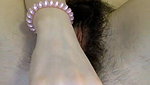 Super hairy masked girl fingering her wet juicy pussy on webcam