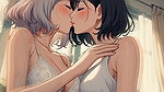 AI Generated Cartoon content, Uncensored video of 18 Year old Anime Girl, Kissing Orgasm of Mature Women