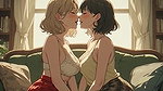 AI Generated Cartoon content, Uncensored video of 18 Year old Anime Girl, Kissing Orgasm of Mature Women