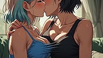 AI Generated Cartoon content, Uncensored video of 18 Year old Anime Girl, Kissing Orgasm of Mature Women