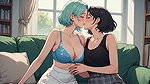 AI Generated Cartoon content, Uncensored video of 18 Year old Anime Girl, Kissing Orgasm of Mature Women