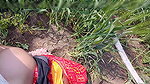 Desi girl’s outdoor Indian village girl outside