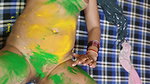 Holi fastival enjoying meenu rajasthan jija sali holi ki chudai