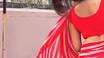 Sanchita Basuu (Insta Fame) beautiful hot in red saree and blouse