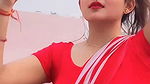 Sanchita Basuu (Insta Fame) beautiful hot in red saree and blouse