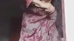 Cute Babe Stripping & Showing Naked Boobs and Shaved Pussy to Lover