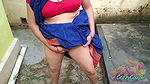 Bhabhi in Blue Saree Pissing BackYard Suck  Devar Dick Cum On Juicy Tits