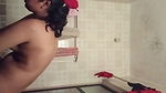 Desi girl in bathroom ,dancing and waxing