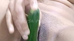 Cucumber In A Tight Pussy.