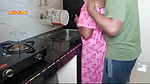 Desi couple homemade hardcore doggystyle pussy fucking in kitchen.
