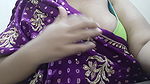 desi Indian horny girl does seducing saree stripping for her boyfriend on webcam part 2.