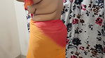DESI VILLAGE BHABHI CHANGING HER CLOTHES IN BEDROOM WITH CAMERA ON.