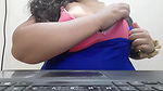 horny wife striptease from office to her hubby.