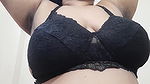 NAUGHTY DESI HOT BHABHI IN NEW BLACK SEXY BRA.. GET READY TO CUM.