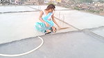 Urmila life and beauty Hot navel show Barish me bhig kar naha li me