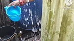 Anita yadav bathing outside with dance. T