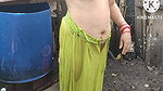 Anita yadav bathing outside with dance. T